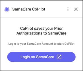 Log into Samacare CoPilot